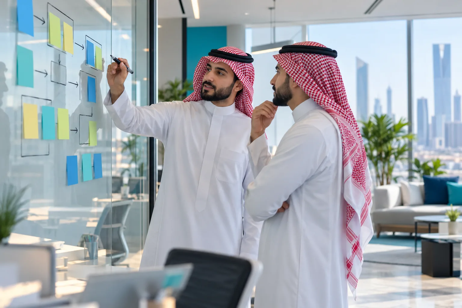صاحبا منشأة سعوديان يخططان لتجربة برنامج لمدة أسبوعين على لوح زجاجي