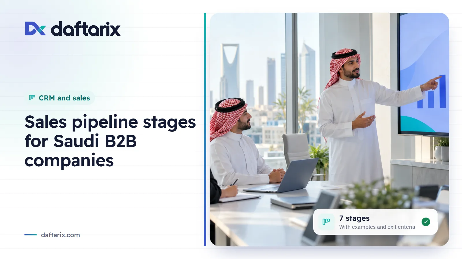 Sales pipeline stages for Saudi B2B companies